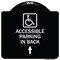 Signmission W/ NY Approved Isa Accessible Parking on Up Arrow Heavy-Gauge Alum Sign, 18" x 18", BW-1818-22697 A-DES-BW-1818-22697 - alternate 1